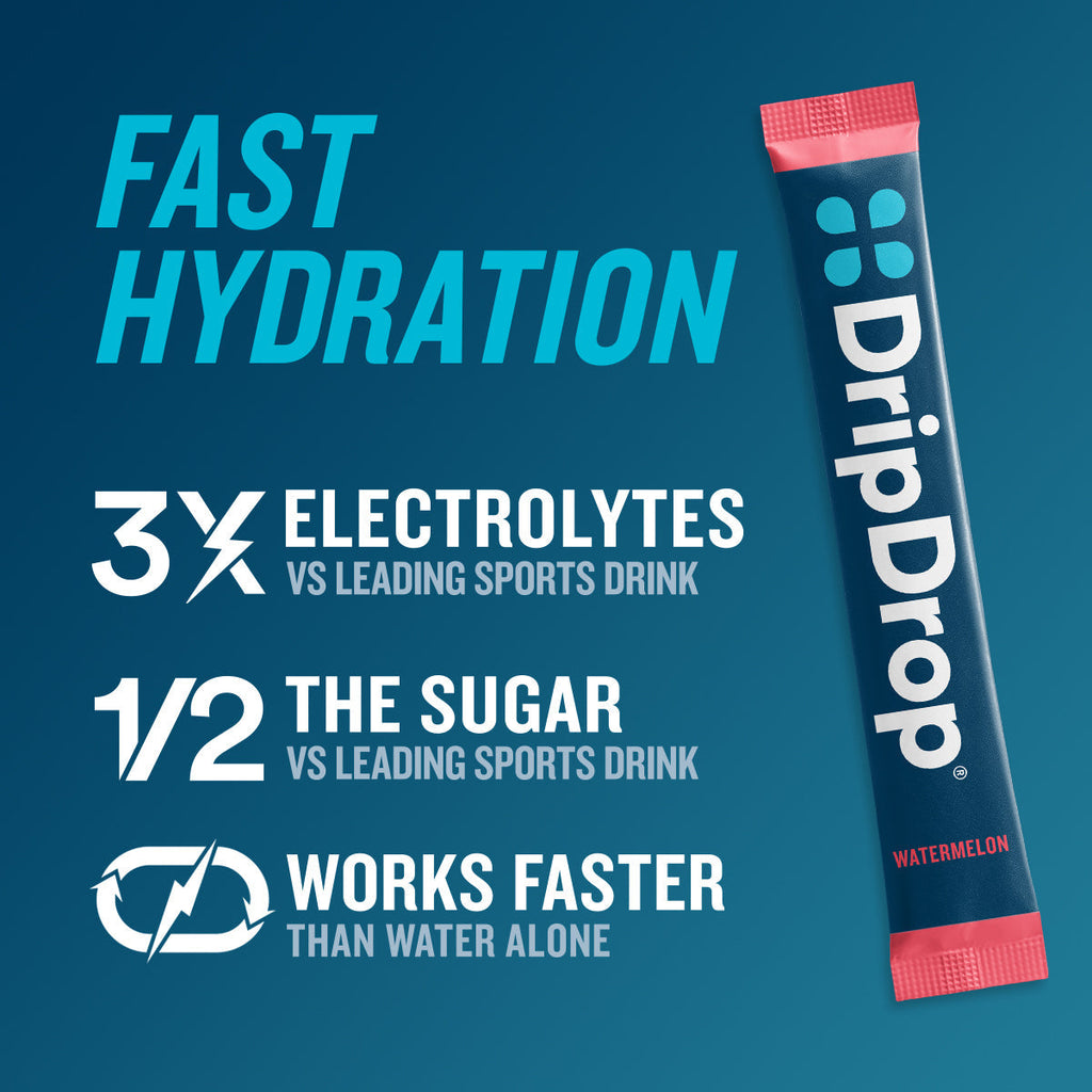 DripDrop Watermelon Electrolyte Powder, 8 oz sticks, 32 count P2