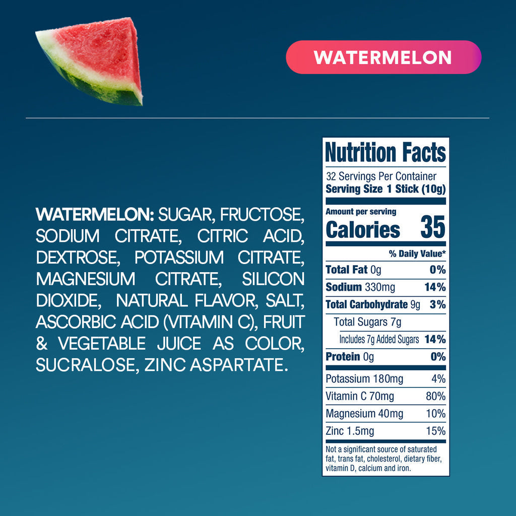 DripDrop Watermelon Electrolyte Powder, 8 oz sticks, 32 count P2