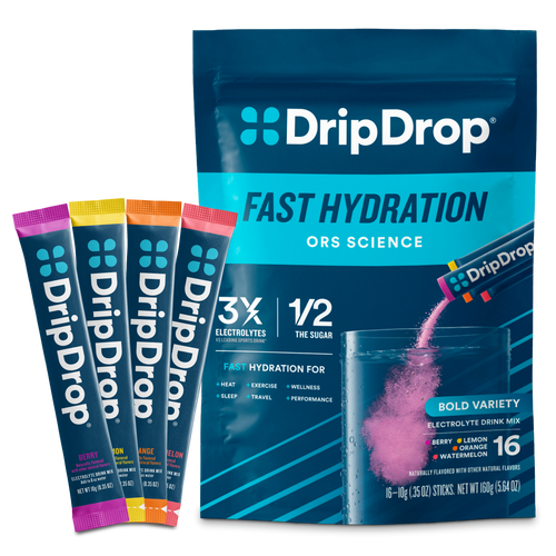 DripDrop Bold Variety Pack Electrolyte Powder, 8 oz sticks, 16 count A5