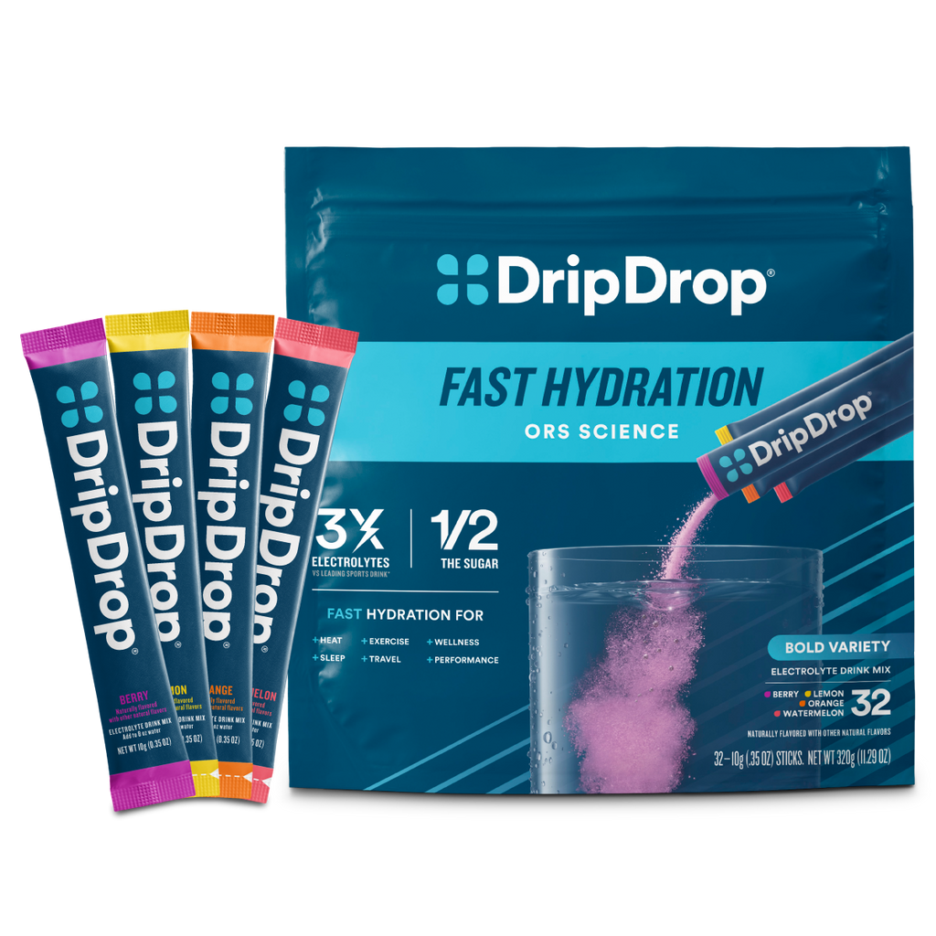 DripDrop Bold Variety Pack Electrolyte Powder, 8 oz sticks, 32 count J6