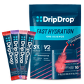 DripDrop Juicy Variety Pack Electrolyte Powder, 8 oz sticks, 16 count O9