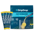 DripDrop Lemon Electrolyte Powder, 8 oz sticks, 32 count V8