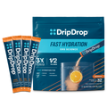 DripDrop Orange Electrolyte Powder, 8 oz sticks, 32 count Q2