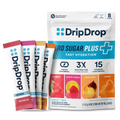 DripDrop Zero Sugar Plus, Watermelon, Tangerine, Tropical Punch, Raspberry Lemonade, 16 oz sticks, 8 count G6