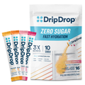DripDrop Zero Sugar Citrus Variety Pack Electrolyte Powder, 8 oz sticks, 16 count N4
