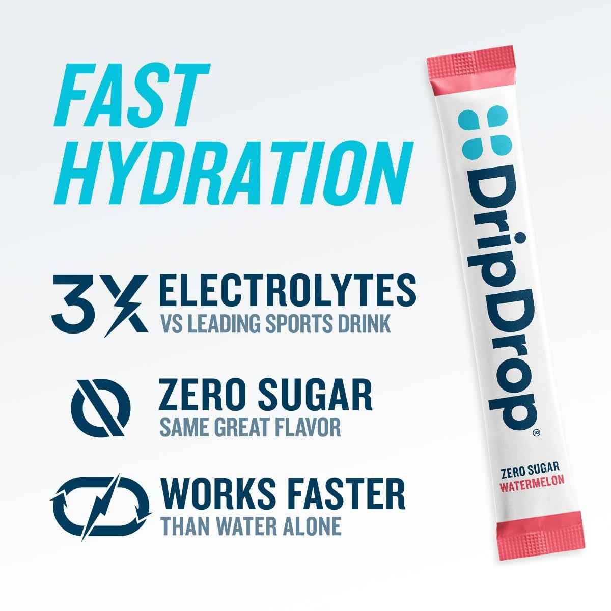 DripDrop Zero Sugar Classic Variety Pack Electrolyte Powder, 8 oz sticks, 16 count S5