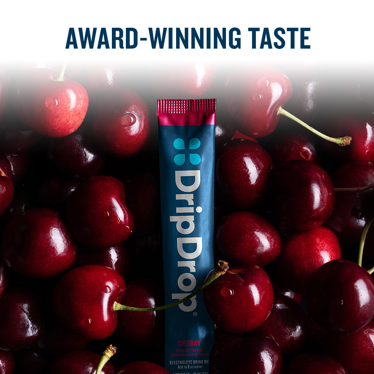 DripDrop Cherry Electrolyte Powder, 8 oz sticks, 32 count Y1